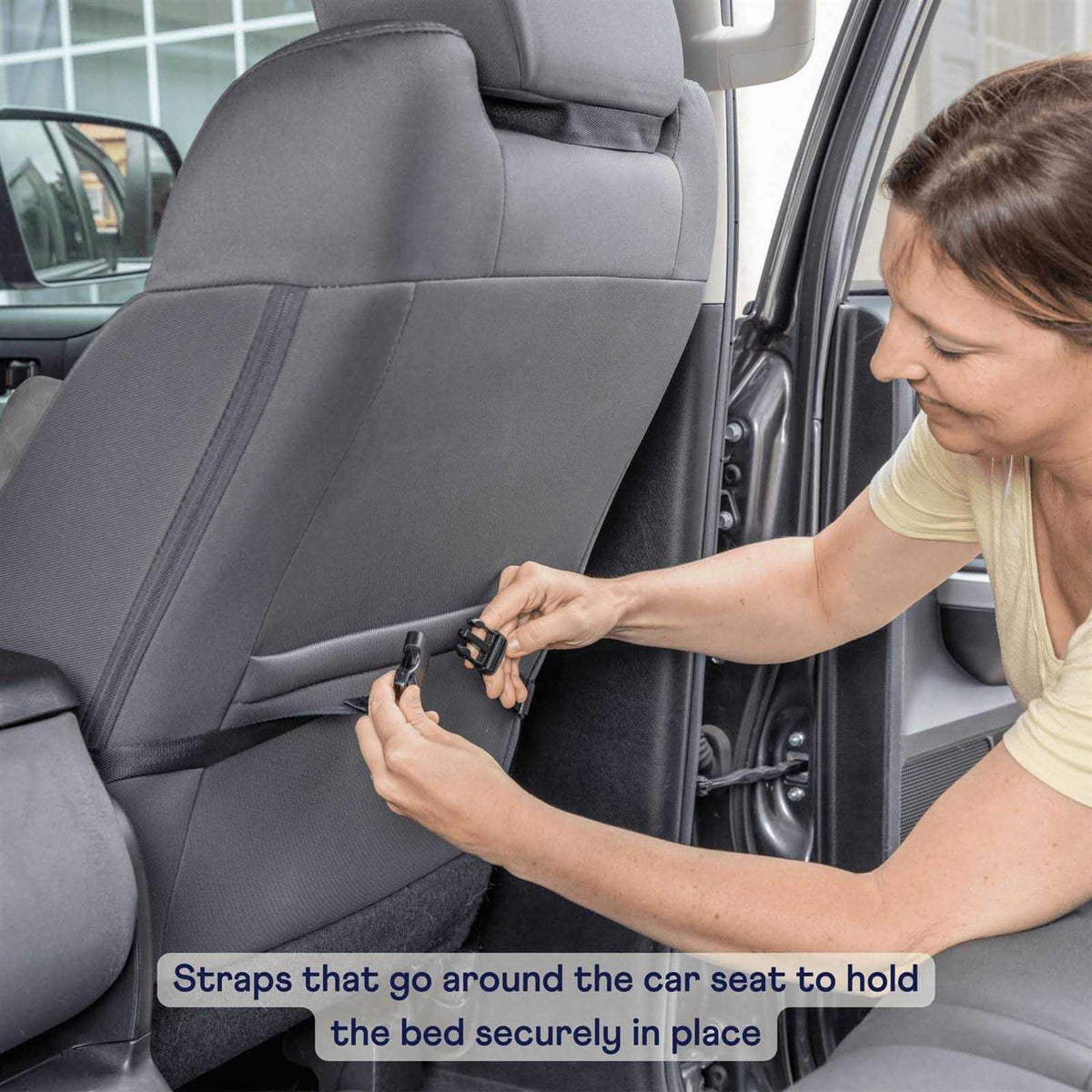 Memory Foam Dog Car Bed Gray Full Back Seat S52013