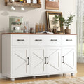 Blue Wood Buffet Cabinet with Drawers A46074