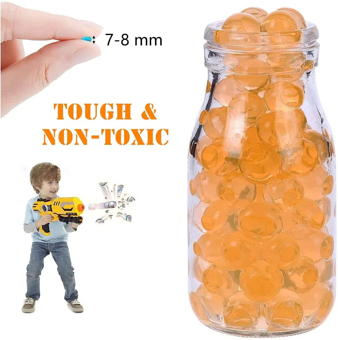 Gel Balls Blaster Ammo 7-8 mm 50K Pieces Colorful Water Beads C3576