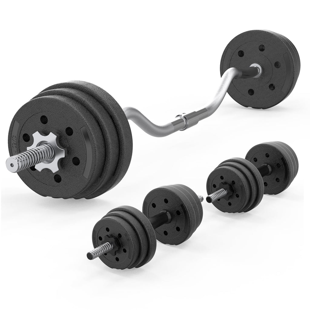 2 in 1 Adjustable Dumbbell Set with Connecting Rod M357416