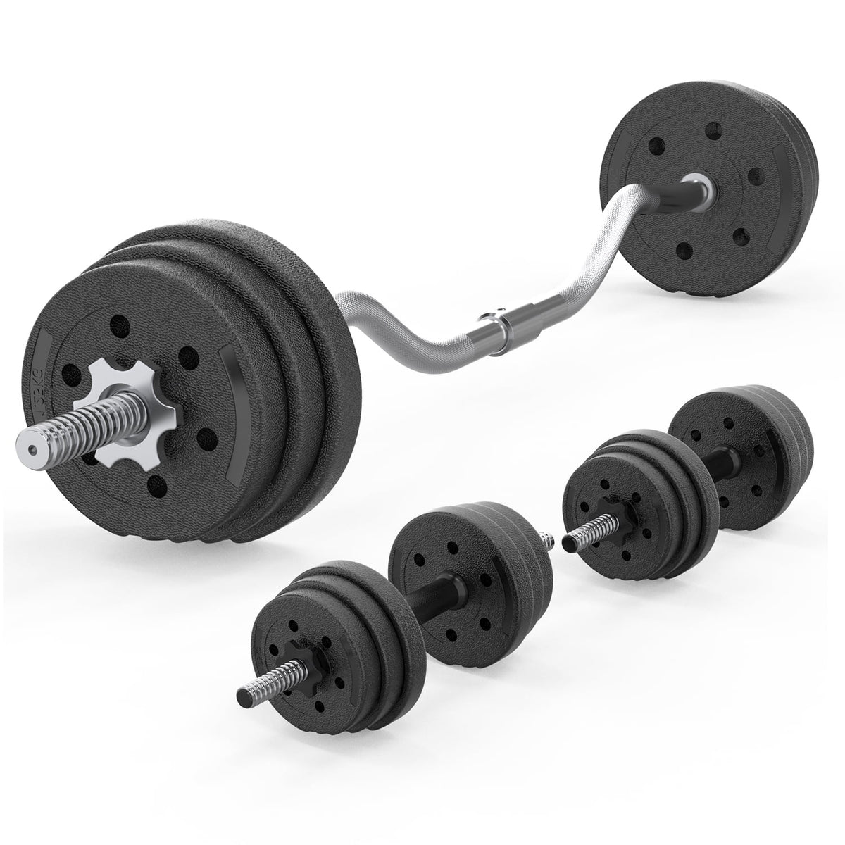 2 in 1 Adjustable Dumbbell Set with Connecting Rod M357416