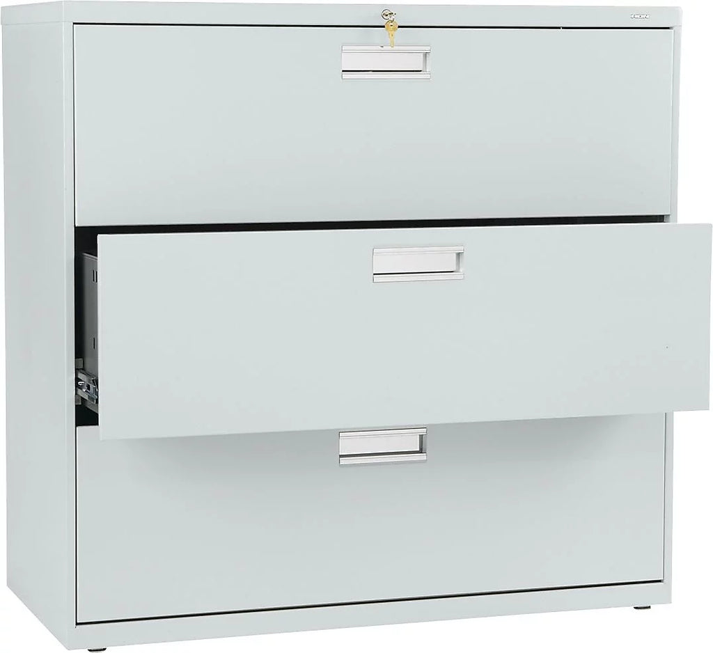 Light Gray Three-Drawer Lateral File V42488