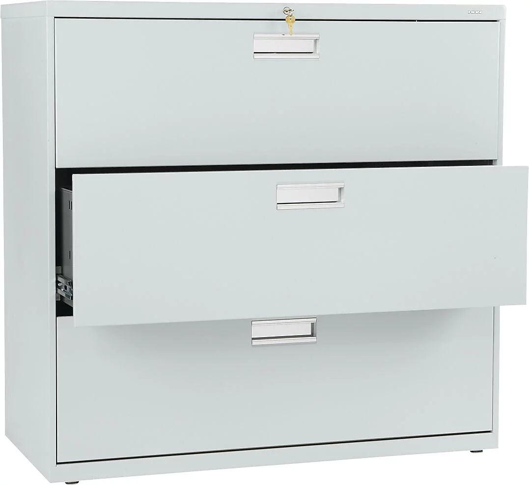 Light Gray Three-Drawer Lateral File V42488