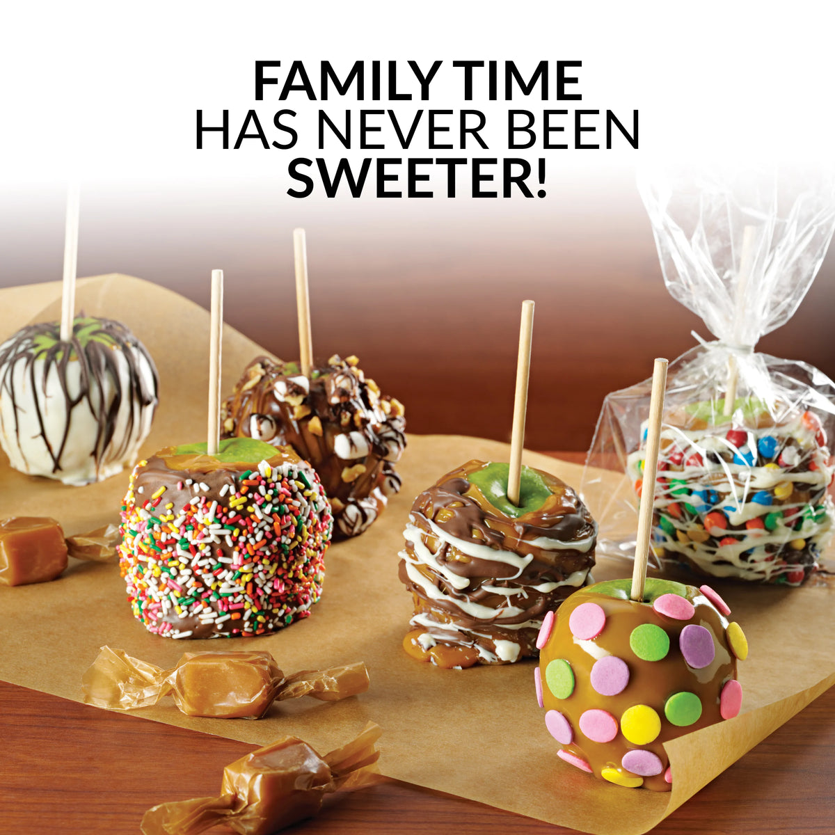 Chocolate & Caramel Apple Party with Heated Fondue Pot, 25 Sticks H400166