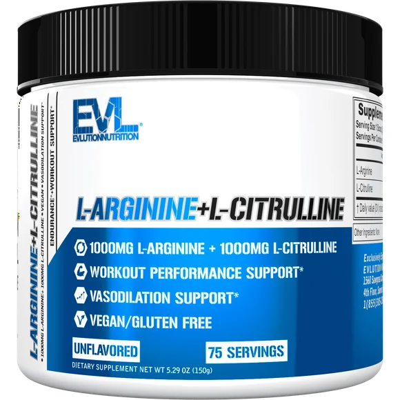 L-Arginine + L-Citrulline 2000mg Vegan Gluten Free Powder M571778