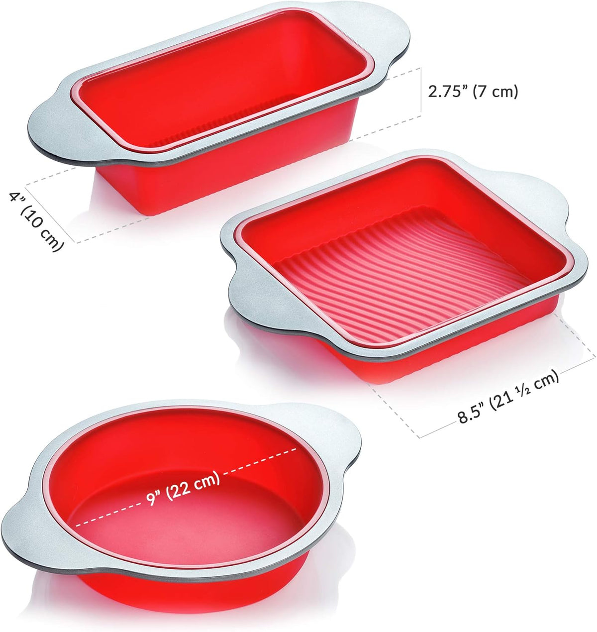 3 PCS Non-Stick Silicone Bakeware Set C83810