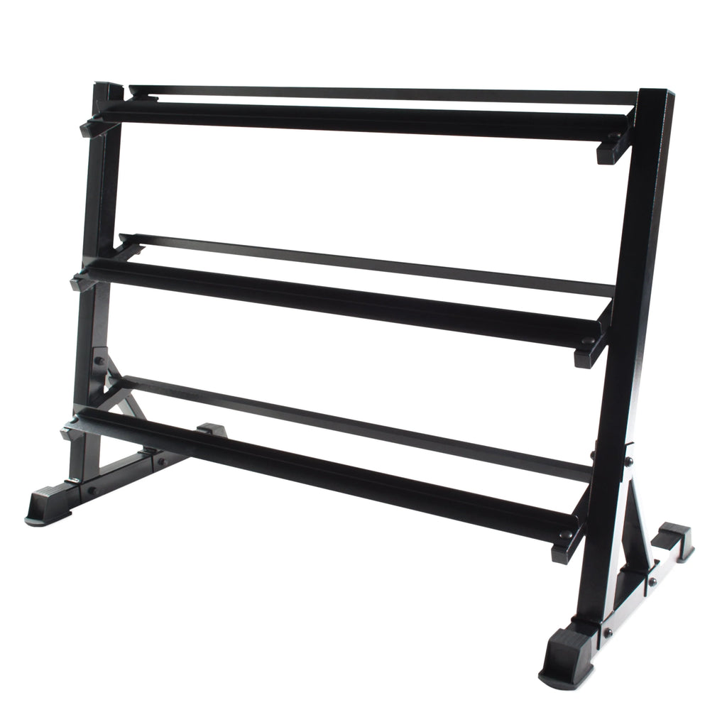 550-Pound Rubber Hex Dumbbell Set with Rack J7591