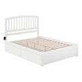 White Queen Storage Platform Bed B72563