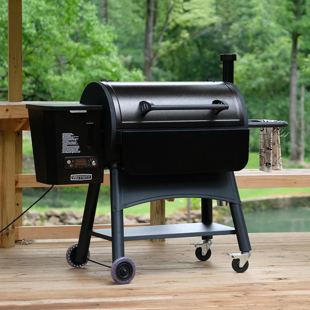 35-Inch Wood Pellet Grill with Front Shelf L990