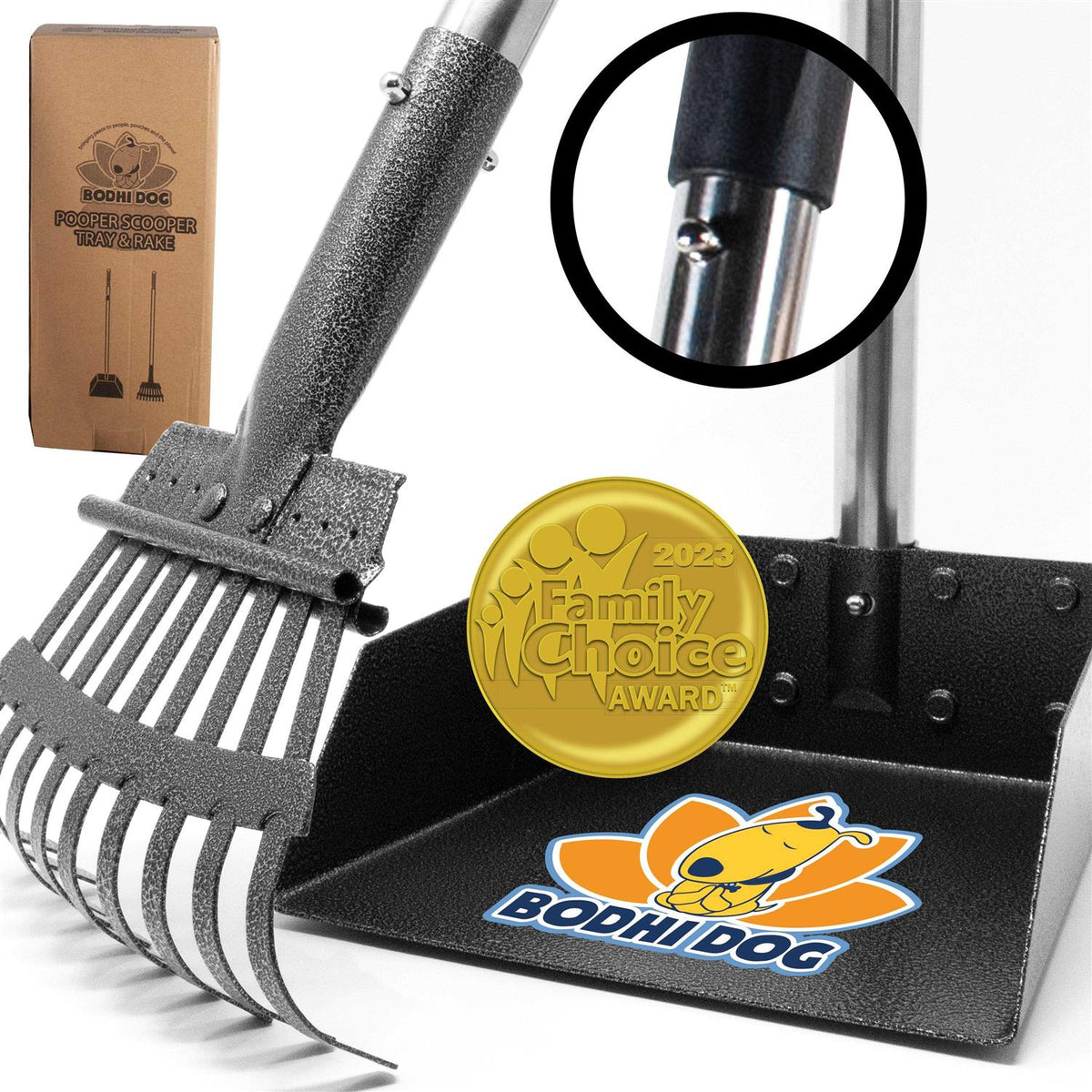 Metal Long Handle Tray and Rake Pooper Scooper T471