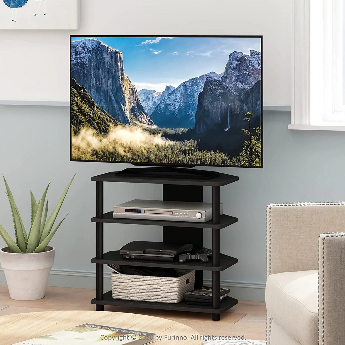 4-Tier Petite Entertainment Center TV Stand W7064