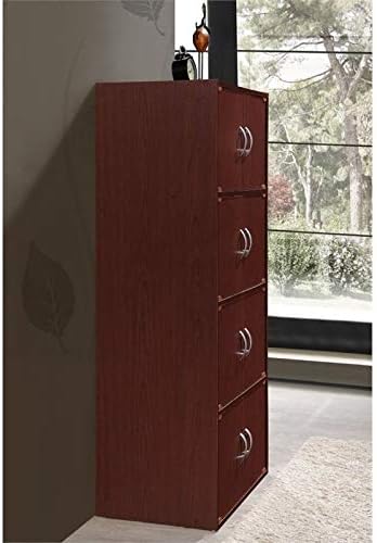 4 Shelf 8 Door Mahogany Bookcase Z88741