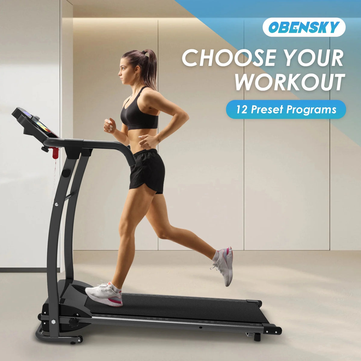 1000W Portable Foldable Treadmill T197