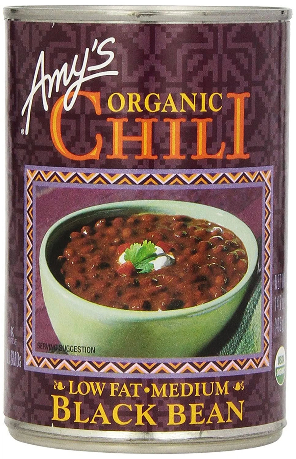 Organic Low Fat Medium Black Bean Chili 12 oz Pack of 4 I9549