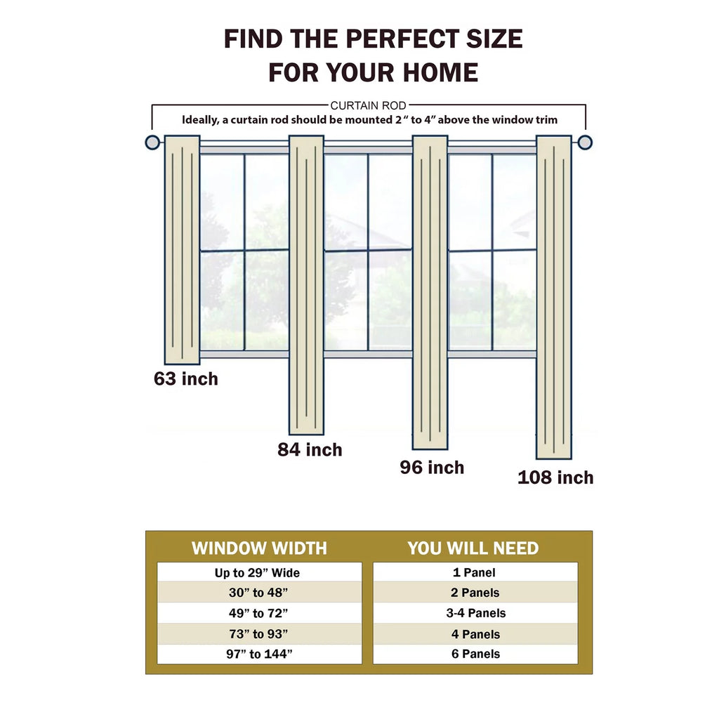 Blackout Curtain Set of 2, 52" x 96" B34054
