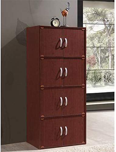 4 Shelf 8 Door Mahogany Bookcase Z88741