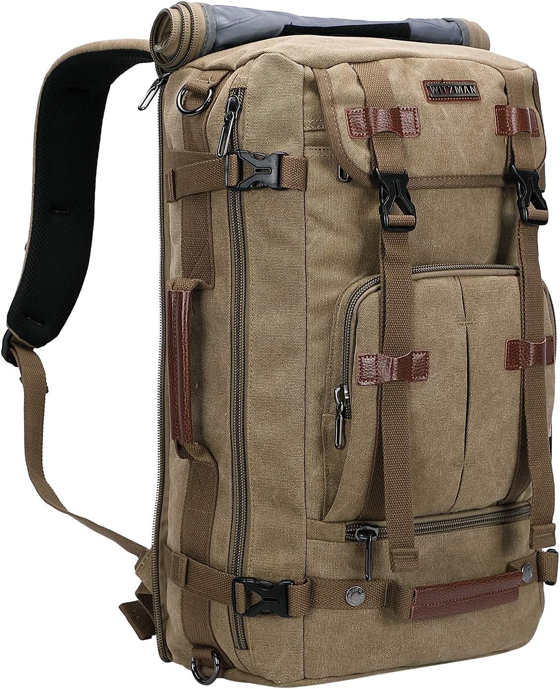 Canvas Backpack Convertible Shoulder Rucksack Q886100