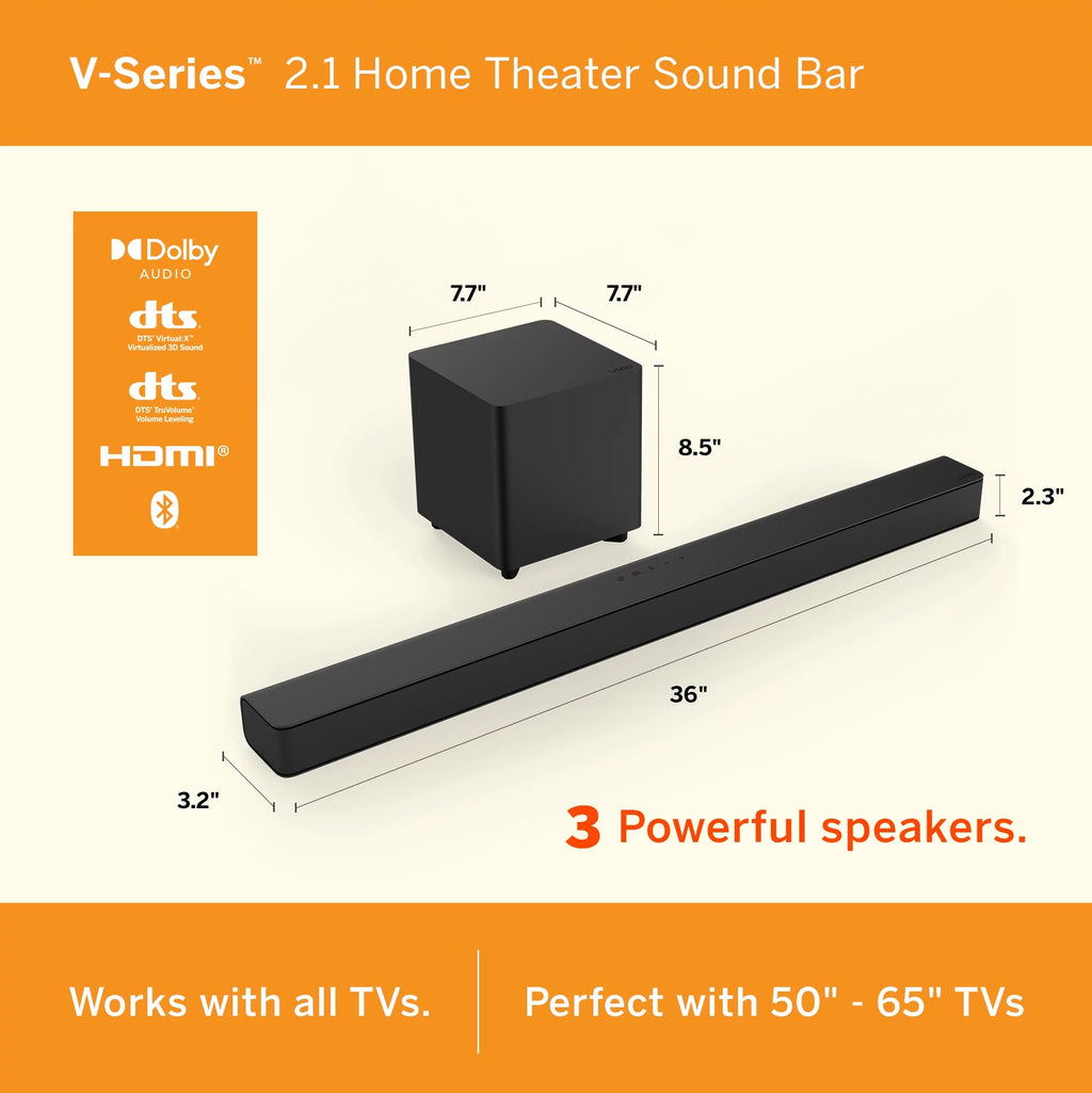 2.1 Home Theater Sound Bar with Bluetooth H70961