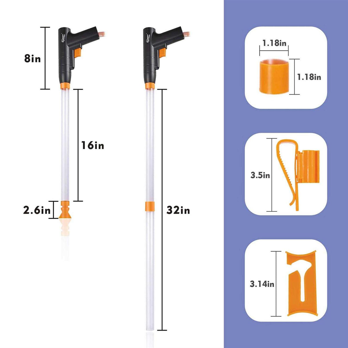 Aquarium Gravel Cleaner with Air-Pressing Button O840
