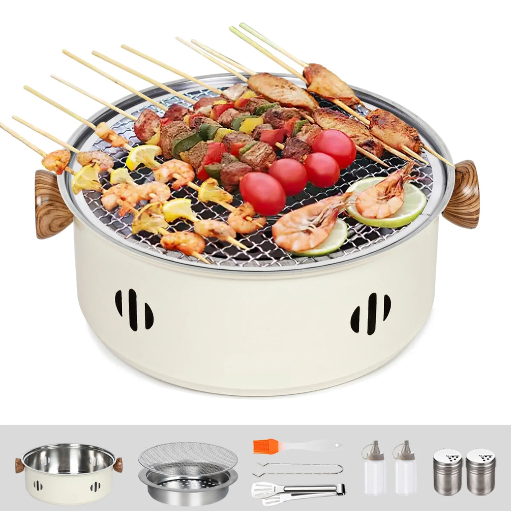 Charcoal BBQ Grill Portable Camping Grill Black M5171