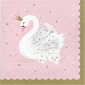 White and Pink Swan 2-Ply Luncheon Napkins M31912