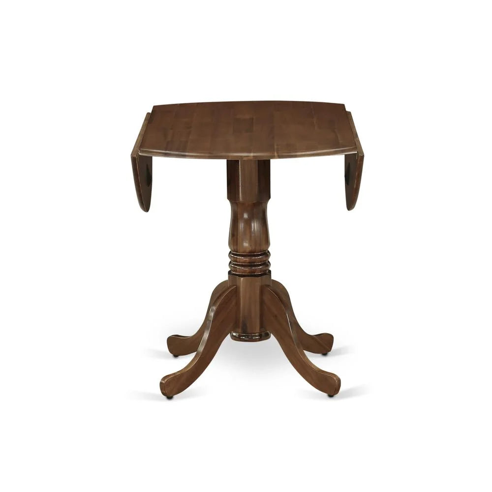 3 Piece Dining Set with Round Dropleaf Table and 2 Upholstered Chairs M499