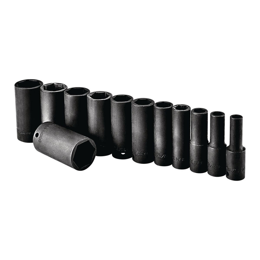 3/8 in. Drive SAE Deep Impact Socket Set, 12-Piece R7499