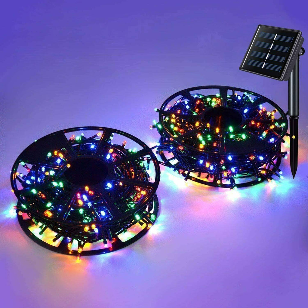 600LED Solar Christmas Lights Outdoor Waterproof 206.7ft 8 Modes F804432