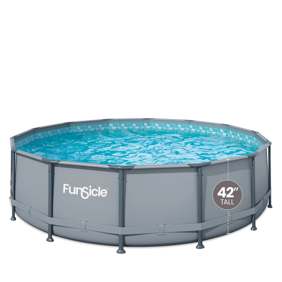 14 ft Round Metal Frame Above Ground Swimming Pool K683