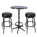 3-Piece Steel Bar Height Shop Table & Stool Set W2093
