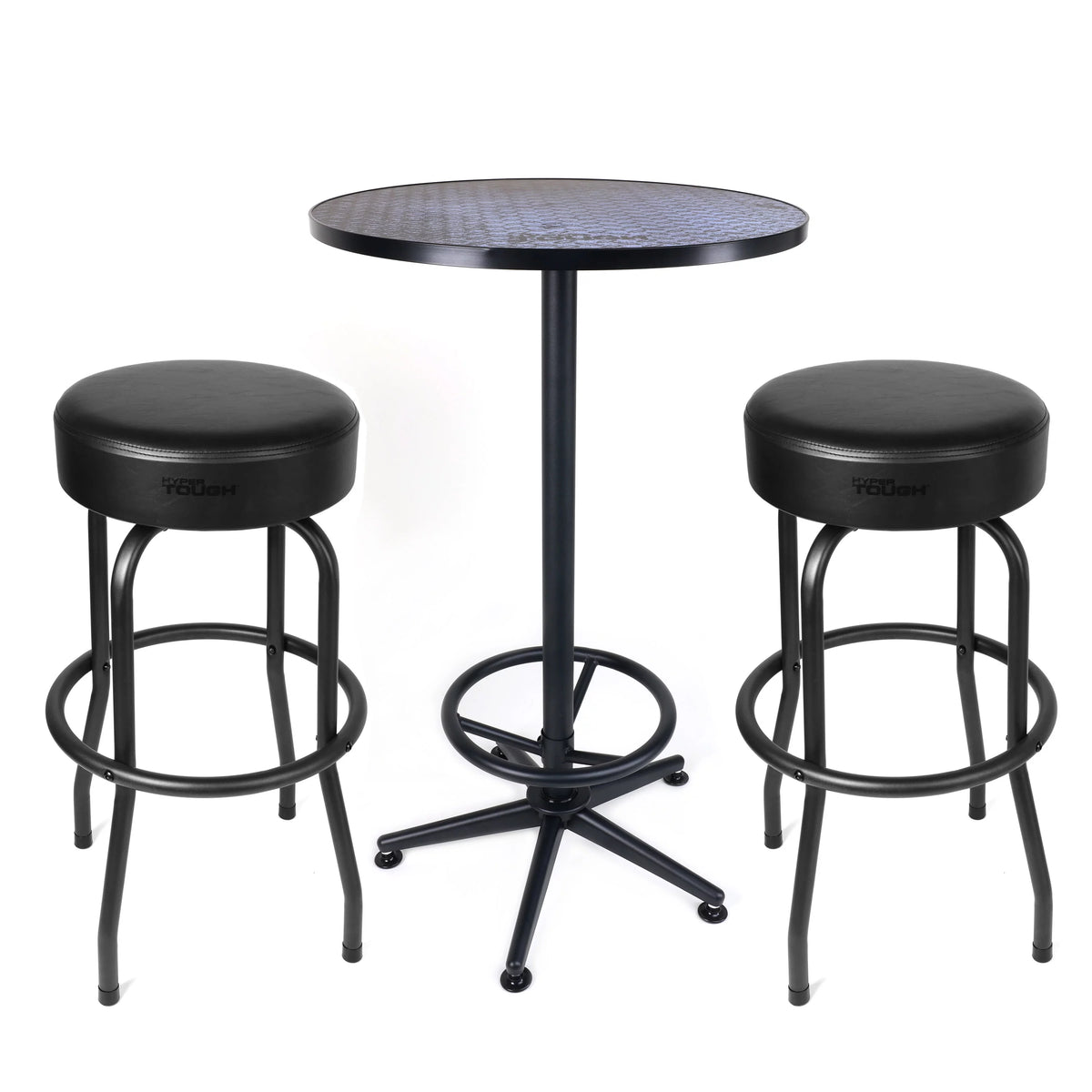 3-Piece Steel Bar Height Shop Table & Stool Set W2093