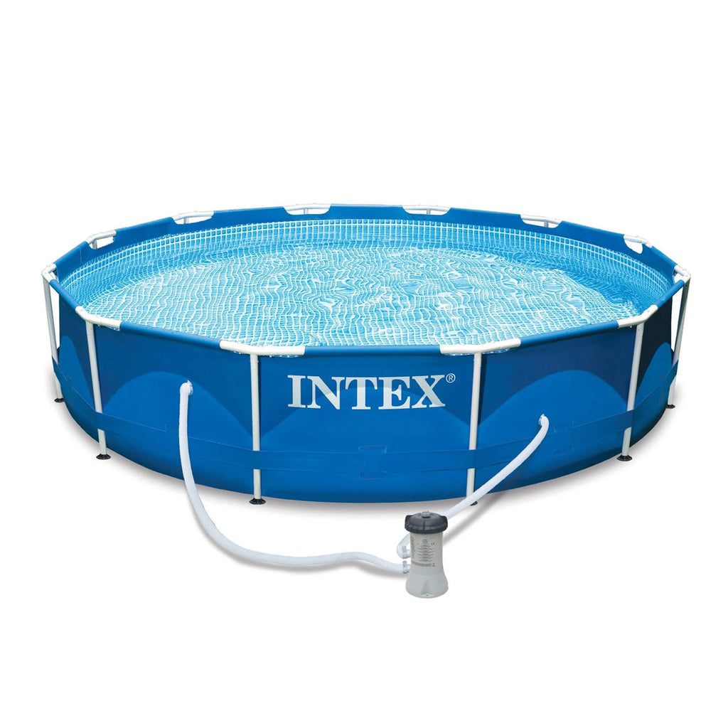 12 x 2.5 Foot Metal Frame Above Ground Pool with Filter H47677