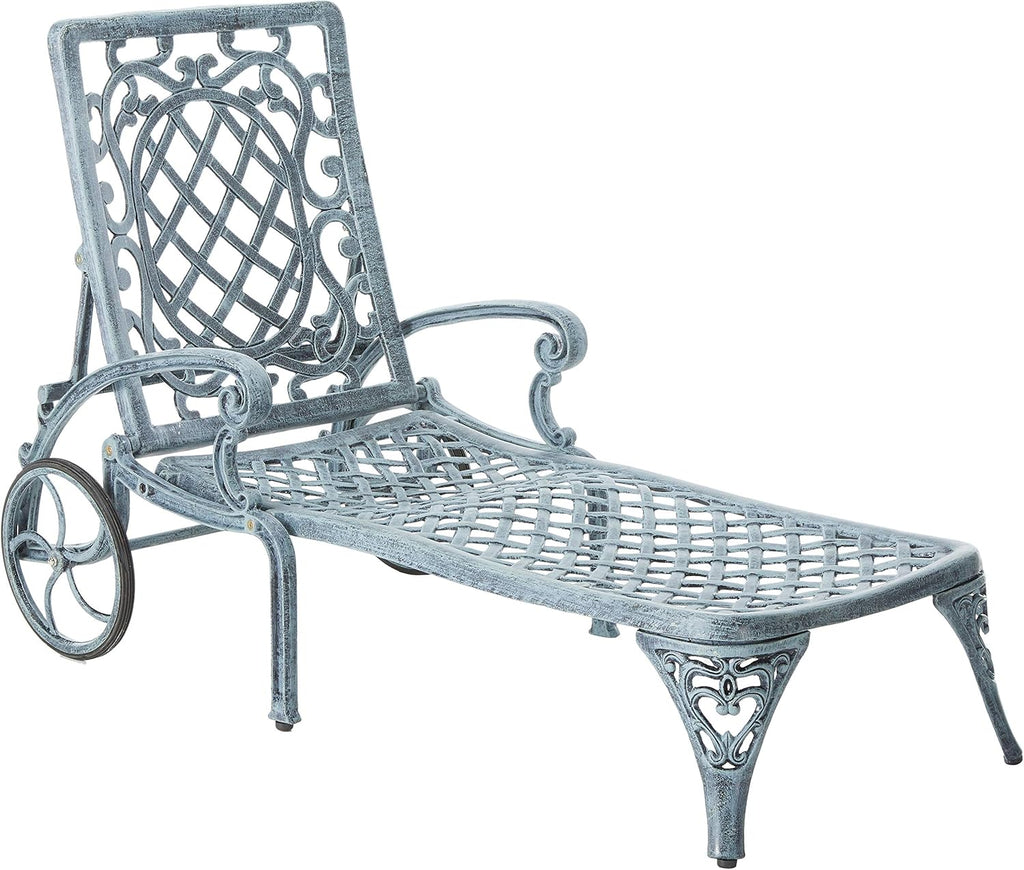 Antique Bronze Cast Aluminum Chaise Lounge F667095