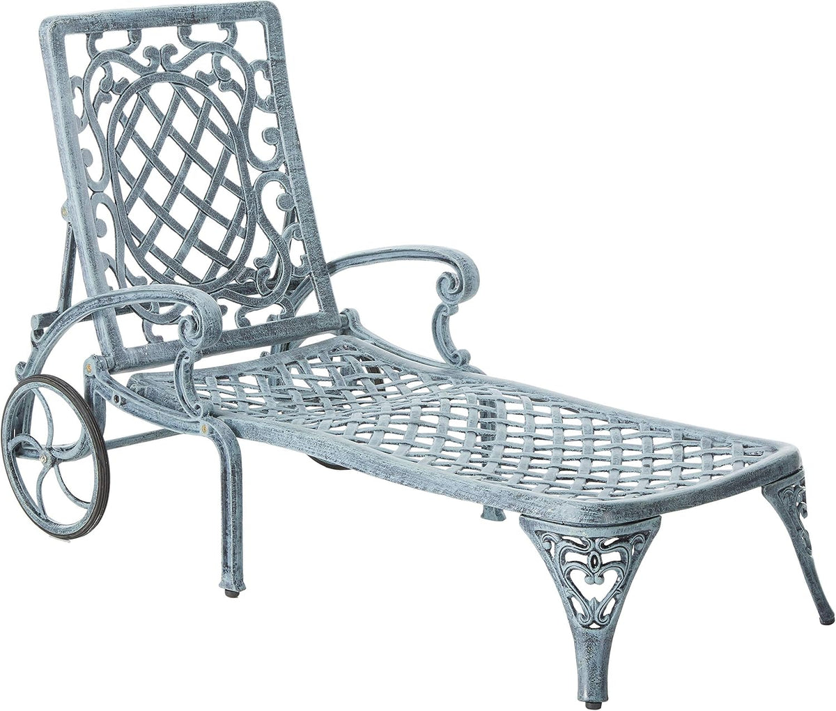Antique Bronze Cast Aluminum Chaise Lounge F667095