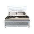 White Queen Bed With Led Lighting W82159