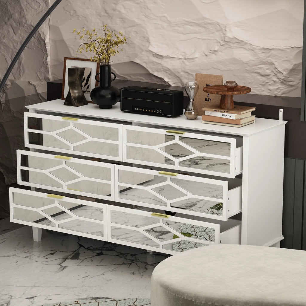 55.1W Chest Accent Dresser Storage Cabinet N259