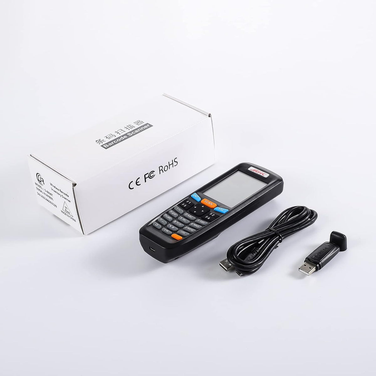 2D Wireless Barcode Scanner Portable Data Terminal with 2.8 Inch LCD Screen Pack of 2 D454546