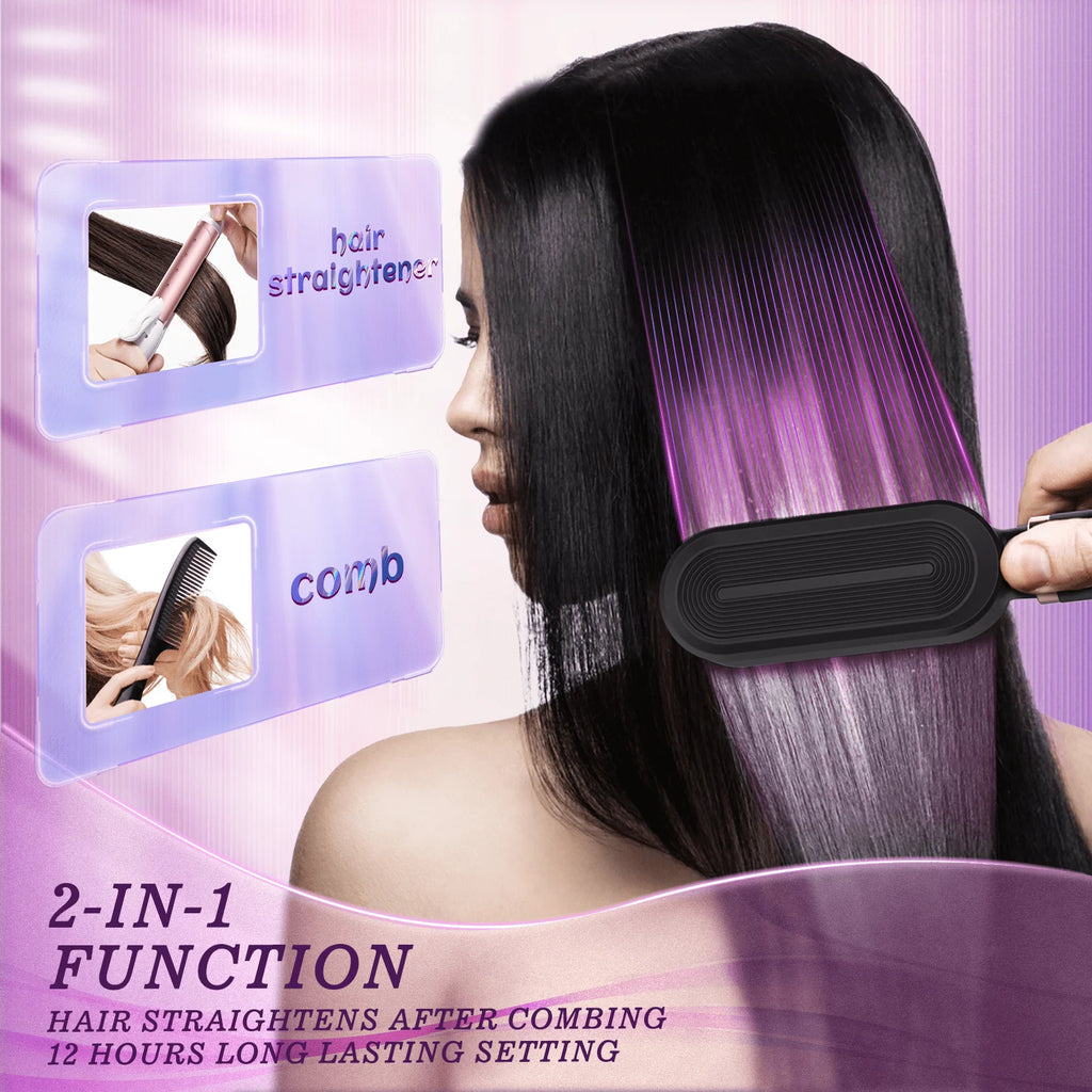 2 in 1 Ionic Fast Heating Straightener Brush A5864