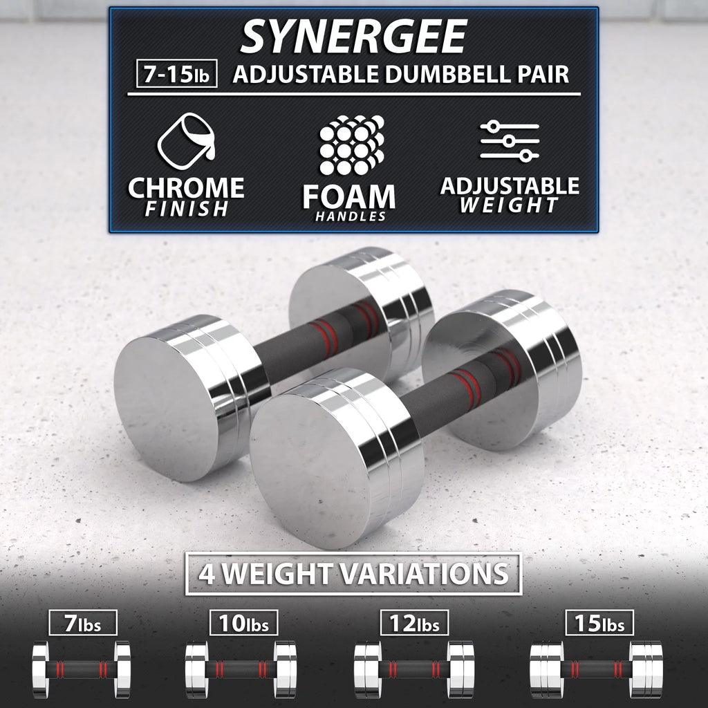 Adjustable Dumbbell Set with Foam Handles H89435