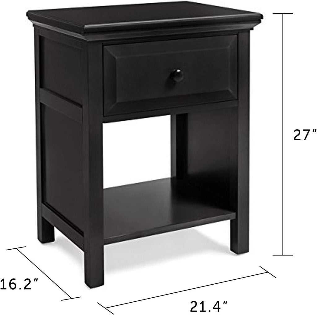White Gloss Finish Wood Nightstand C1618