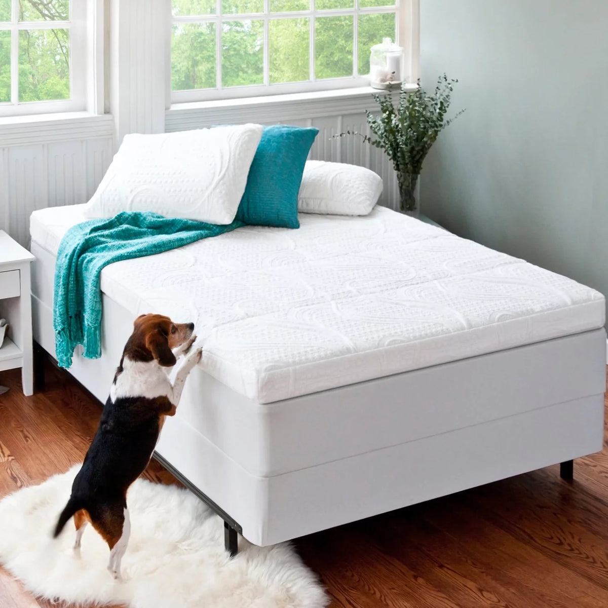 Green Tea Memory Foam Mattress Topper J76269