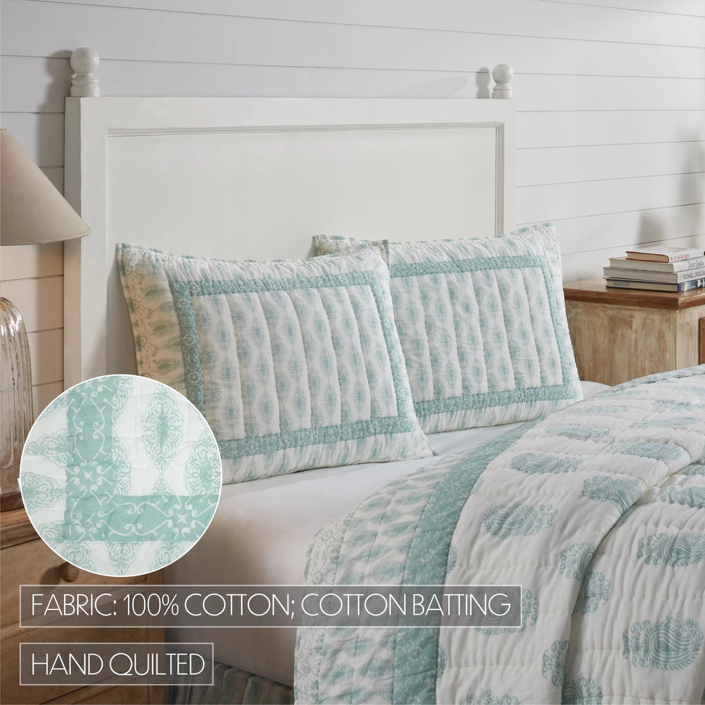 Green Boho Standard Sham 21x27 Q848
