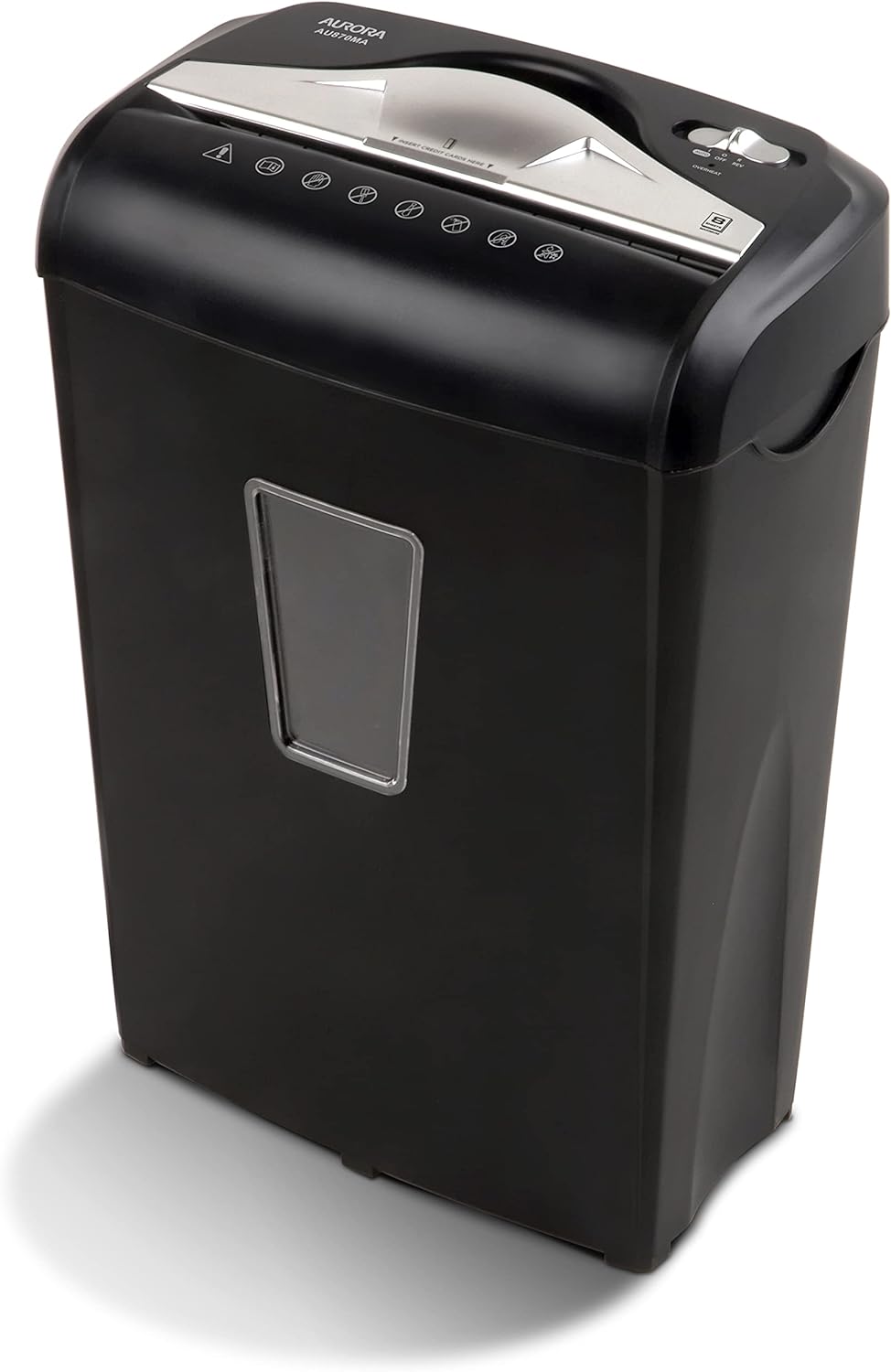 8-Sheet Micro-Cut Paper Credit Card Shredder Black A562