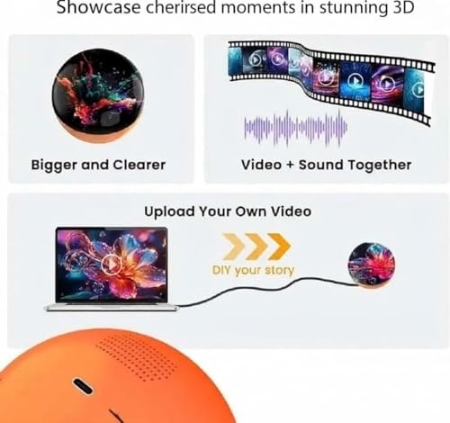 Memory Orb Ball 3D Ultrasound Lamp 21in LED Crystal Ball Video Player Q536