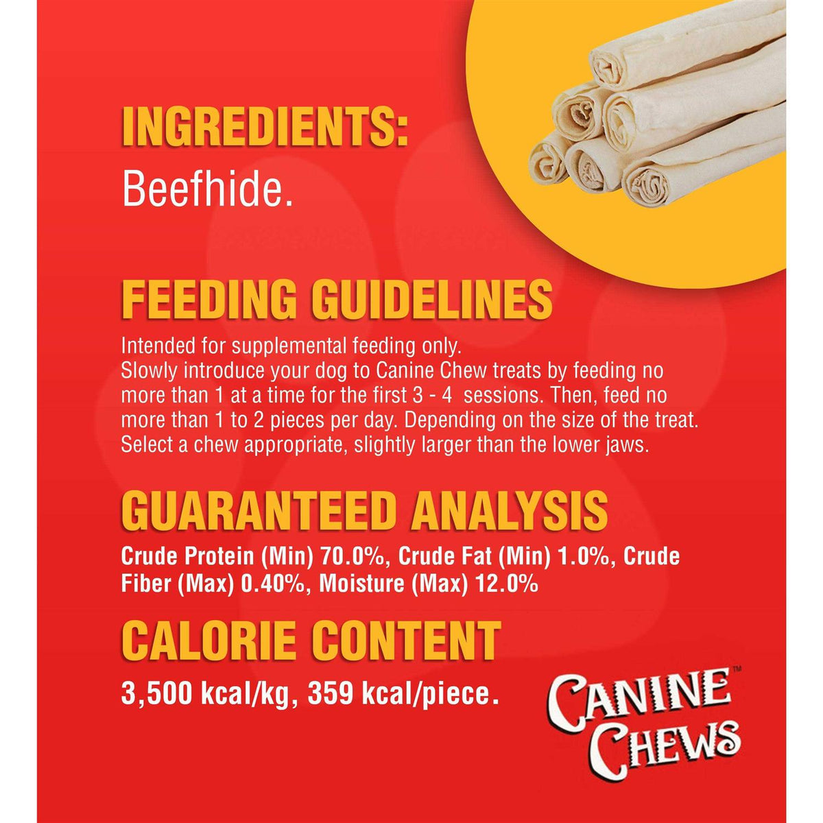 10-11 Dog Rawhide Chews H71445