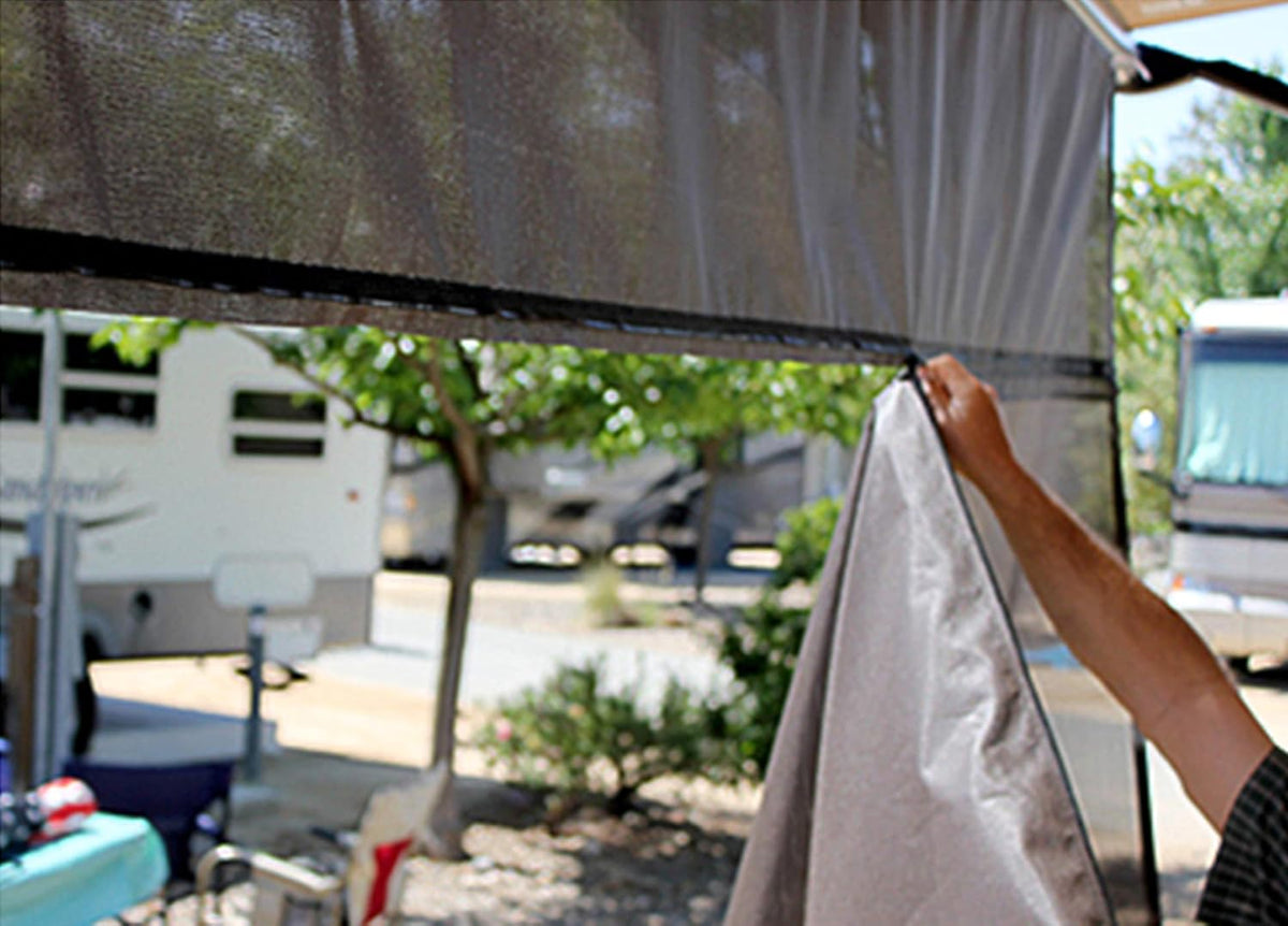 Black 13' x 9' Drop RV Awning P417