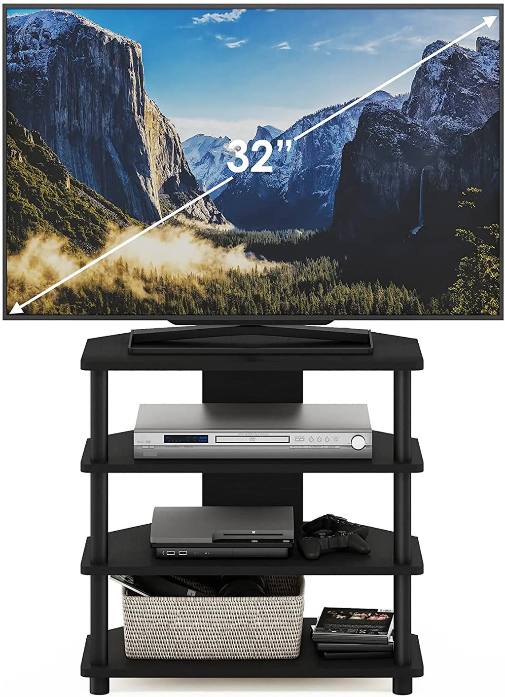 4-Tier Petite Entertainment Center TV Stand W7064
