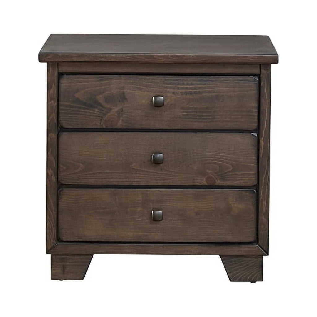 Wood Nightstand In Saddle Brown H24548