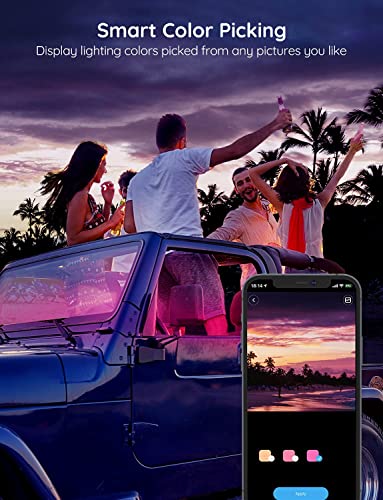 Smart RGB Car Interior LED Lights with App Control A985