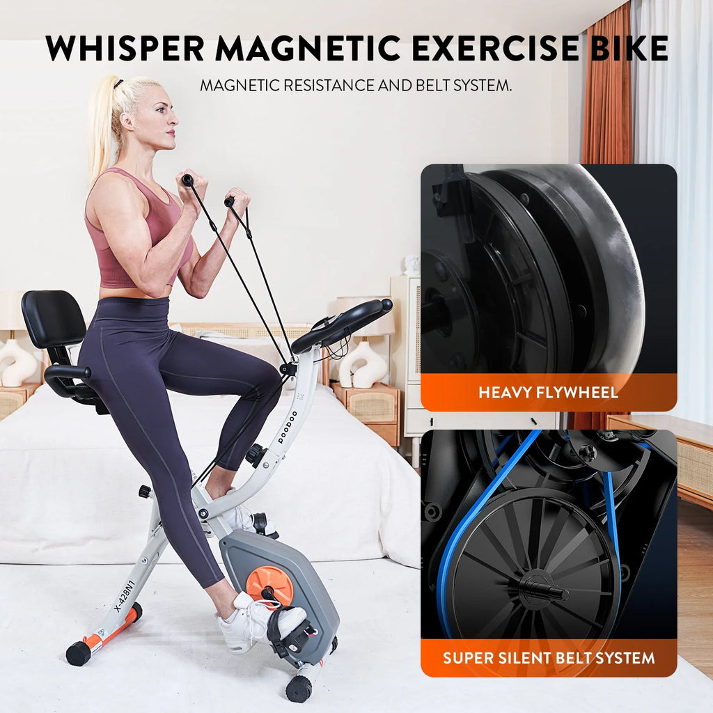 Folding Exercise Bike with 8 Level Adjustable Magnetic Resistance C84453